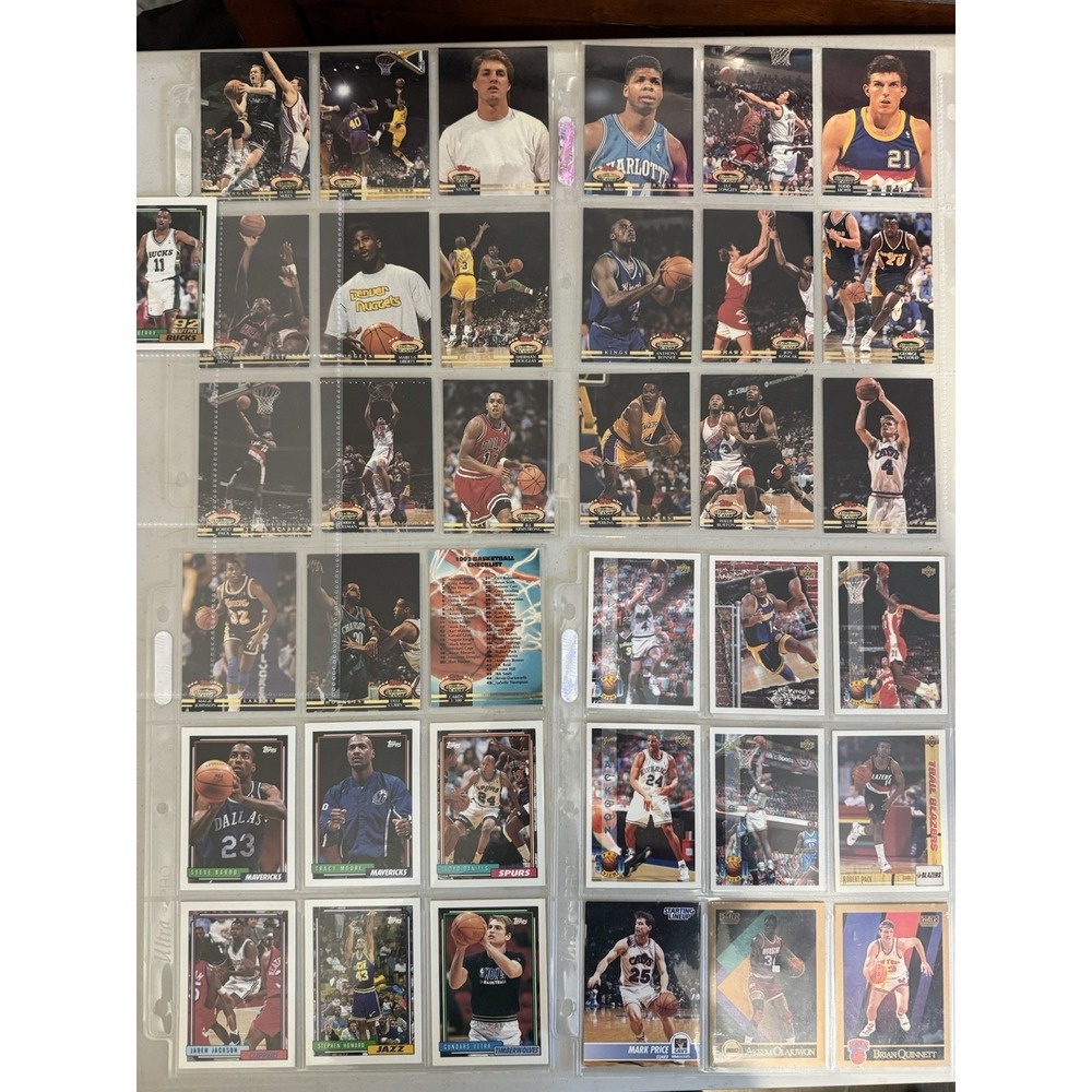 1990's Basketball Cards Lot Of 101 Cards - Pippen, Jordan, Magic, Miller, Malone - Picture 3 of 4